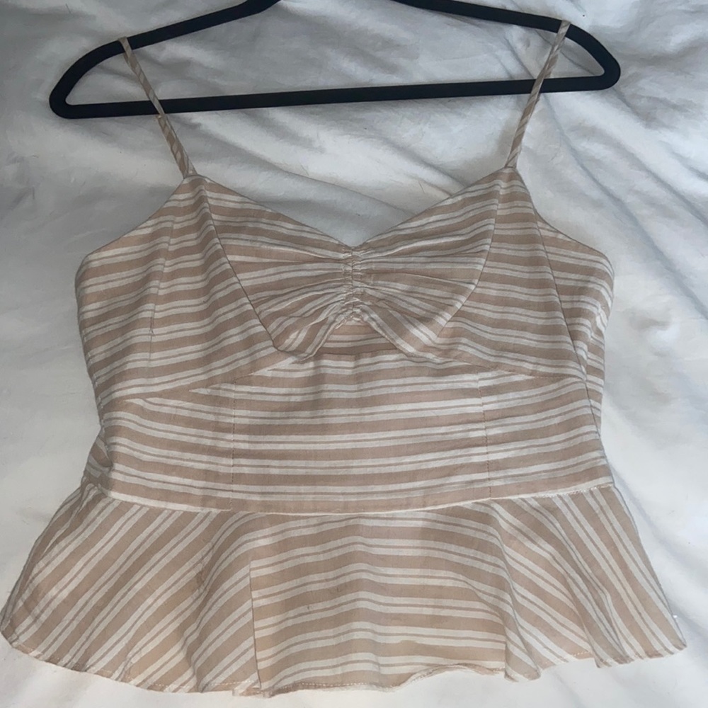 Peplum stripe top